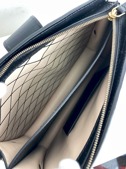 (A29) Louis Vuitton Black Epi Petite Malle Gold Hardware Removable and Adjustable Strap